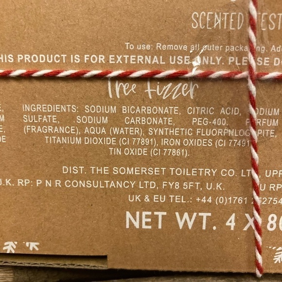 NIB! NEW HAPPY HOLIDAYS FESTIVE PEPPERMINT BATH FIZZERS - Picture 6 of 12